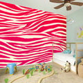 Hot Pink Zebra Pattern Print Wall Sticker