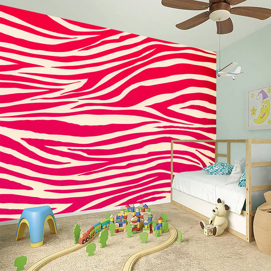 Hot Pink Zebra Pattern Print Wall Sticker