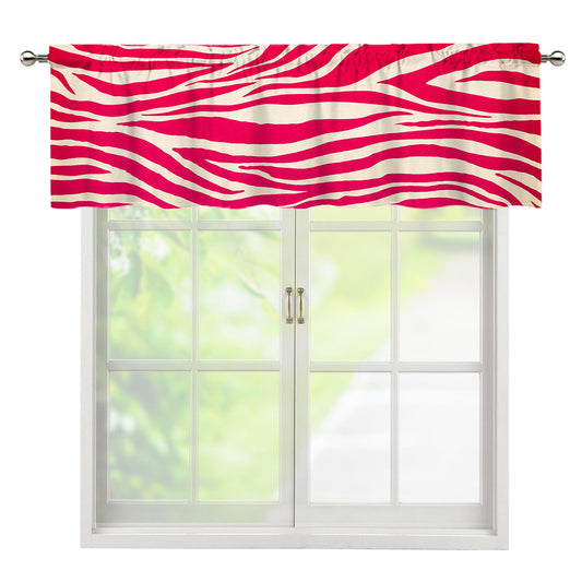 Hot Pink Zebra Pattern Print Window Valance