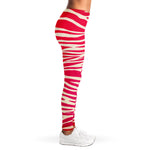 Hot Pink Zebra Pattern Print Women's Leggings