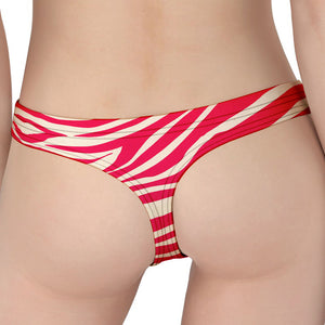 Hot Pink Zebra Pattern Print Women's Thong