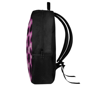 Hot Purple And Black Cheetah Print 17 Inch Backpack