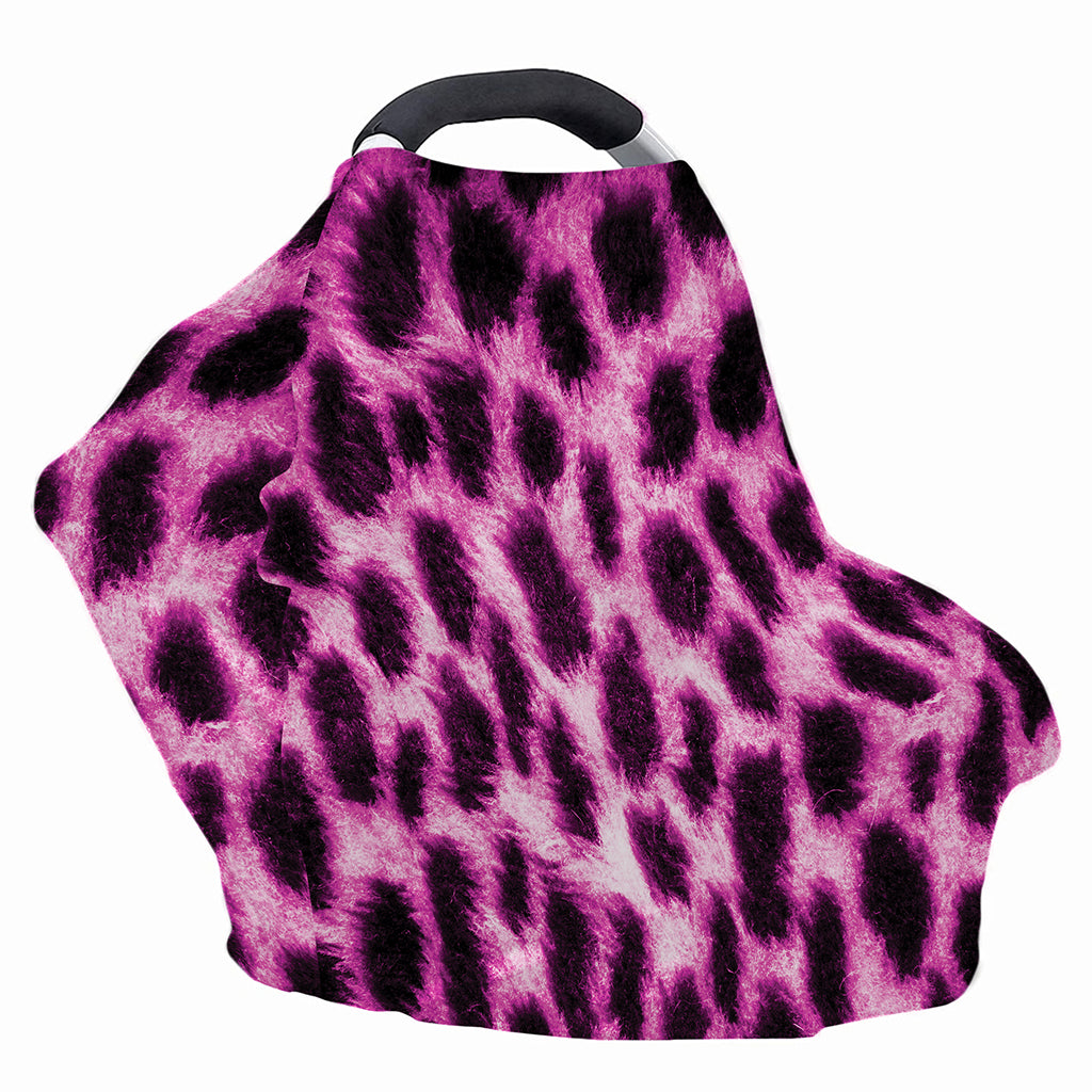 Hot Purple And Black Cheetah Print Baby Seat Cover