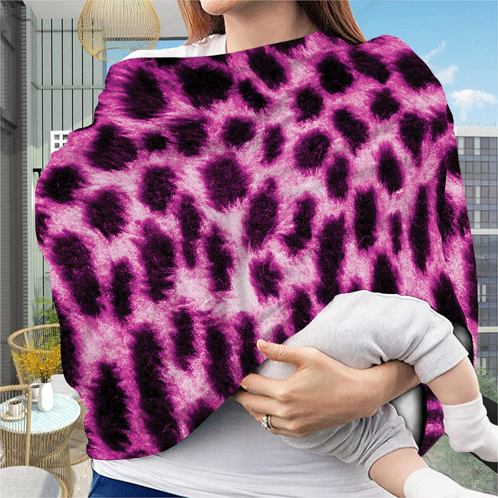 Hot Purple And Black Cheetah Print Baby Seat Cover