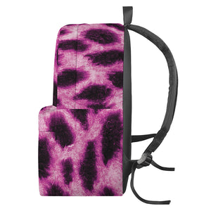 Hot Purple And Black Cheetah Print Backpack