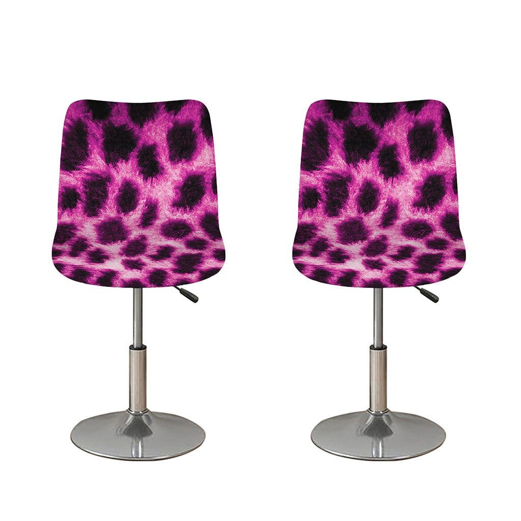 Hot Purple And Black Cheetah Print Bar Stool Covers