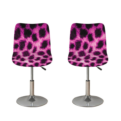 Hot Purple And Black Cheetah Print Bar Stool Covers
