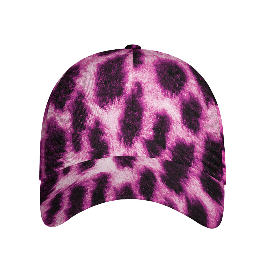 Hot Purple And Black Cheetah Print Baseball Cap