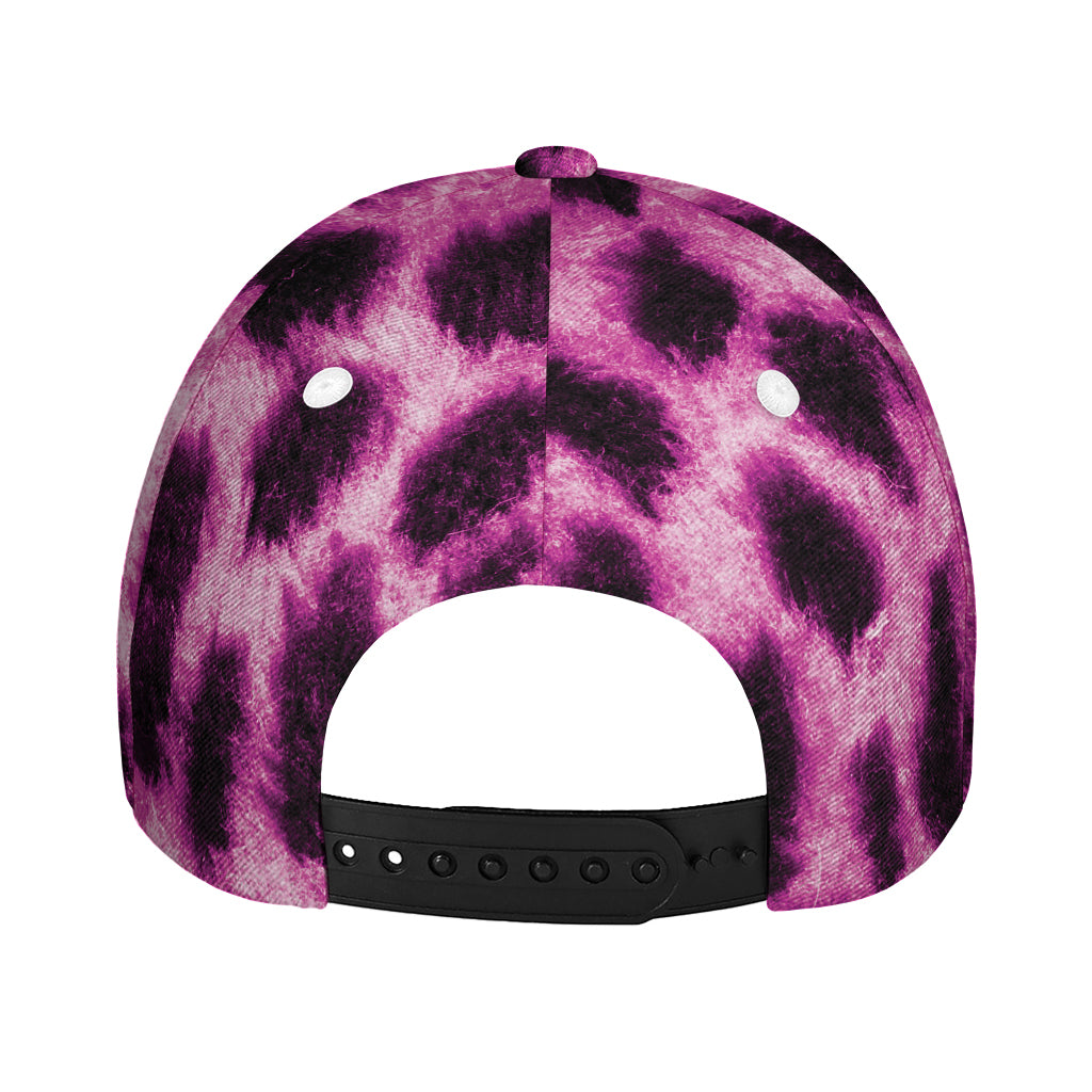 Hot Purple And Black Cheetah Print Baseball Cap