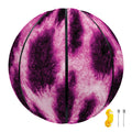 Hot Purple And Black Cheetah Print Basketball