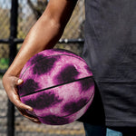 Hot Purple And Black Cheetah Print Basketball