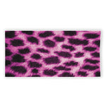 Hot Purple And Black Cheetah Print Beach Towel