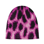 Hot Purple And Black Cheetah Print Beanie