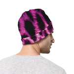 Hot Purple And Black Cheetah Print Beanie