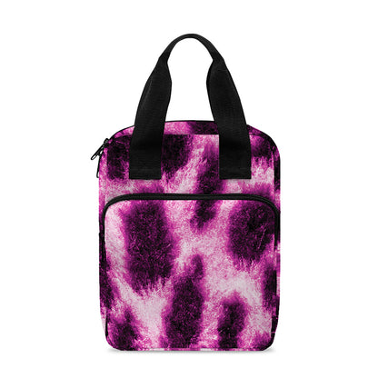 Hot Purple And Black Cheetah Print Bible Tote Bag