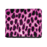Hot Purple And Black Cheetah Print Bifold Wallet