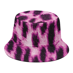 Hot Purple And Black Cheetah Print Bucket Hat