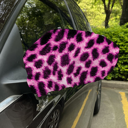 Hot Purple And Black Cheetah Print Car Side Mirror Covers