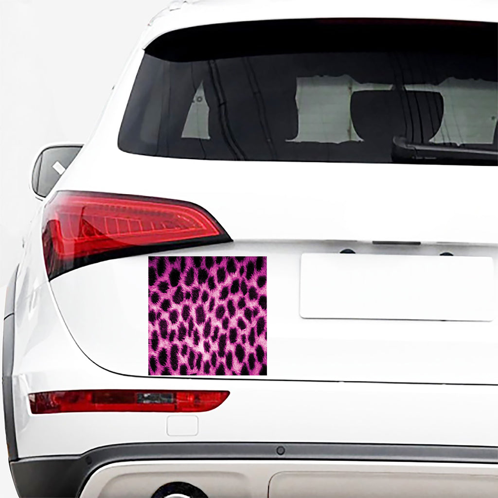 Hot Purple And Black Cheetah Print Car Sticker