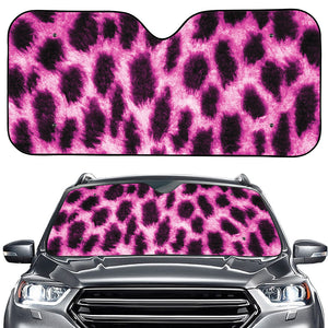 Hot Purple And Black Cheetah Print Car Windshield Sun Shade