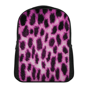 Hot Purple And Black Cheetah Print Casual Backpack