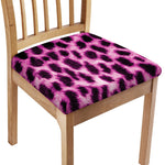Hot Purple And Black Cheetah Print Chair Cushion Cover