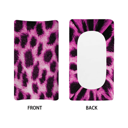 Hot Purple And Black Cheetah Print Changing Pad Cover