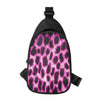 Hot Purple And Black Cheetah Print Chest Bag