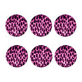 Hot Purple And Black Cheetah Print Coaster Set