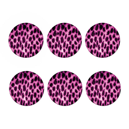 Hot Purple And Black Cheetah Print Coaster Set