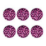 Hot Purple And Black Cheetah Print Coaster Set