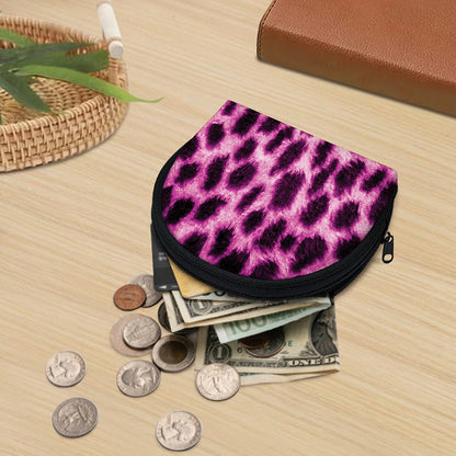 Hot Purple And Black Cheetah Print Coin Purse