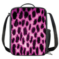 Hot Purple And Black Cheetah Print Crossbody Lunch Bag