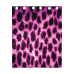 Hot Purple And Black Cheetah Print Curtain