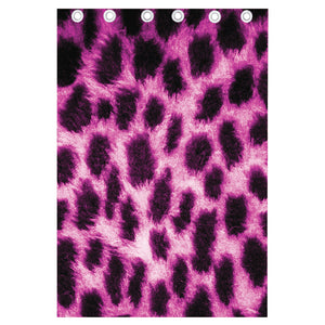 Hot Purple And Black Cheetah Print Curtain