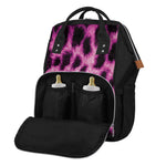 Hot Purple And Black Cheetah Print Diaper Bag