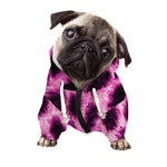 Hot Purple And Black Cheetah Print Dog Zip Up Hoodie