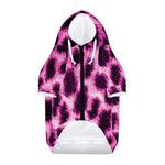 Hot Purple And Black Cheetah Print Dog Zip Up Hoodie
