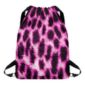 Hot Purple And Black Cheetah Print Drawstring Backpack
