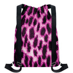 Hot Purple And Black Cheetah Print Drawstring Backpack
