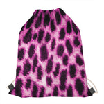 Hot Purple And Black Cheetah Print Drawstring Bag