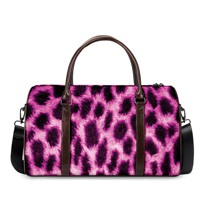 Hot Purple And Black Cheetah Print Duffle Bag