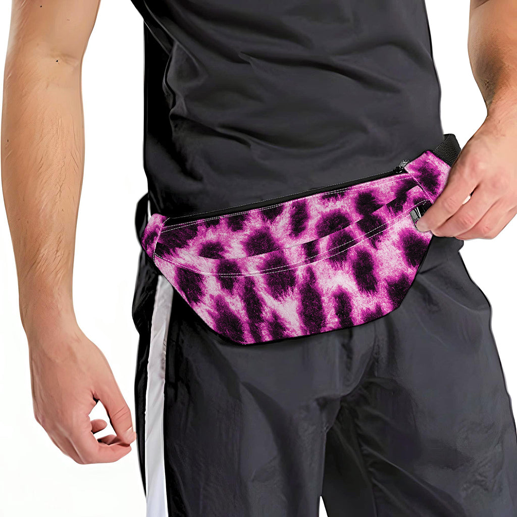 Hot Purple And Black Cheetah Print Fanny Pack