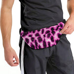 Hot Purple And Black Cheetah Print Fanny Pack