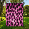 Hot Purple And Black Cheetah Print Garden Flag