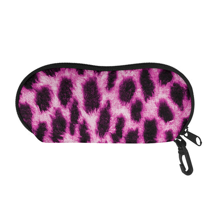 Hot Purple And Black Cheetah Print Glasses Case