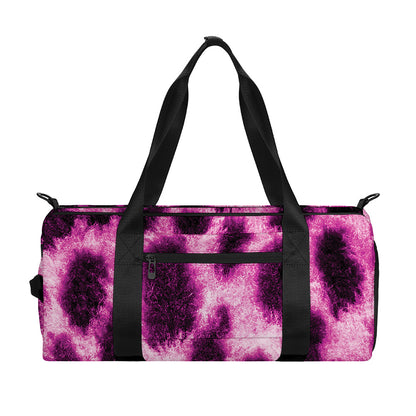 Hot Purple And Black Cheetah Print Gym Bag