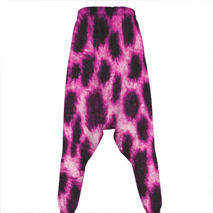 Hot Purple And Black Cheetah Print Hammer Pants