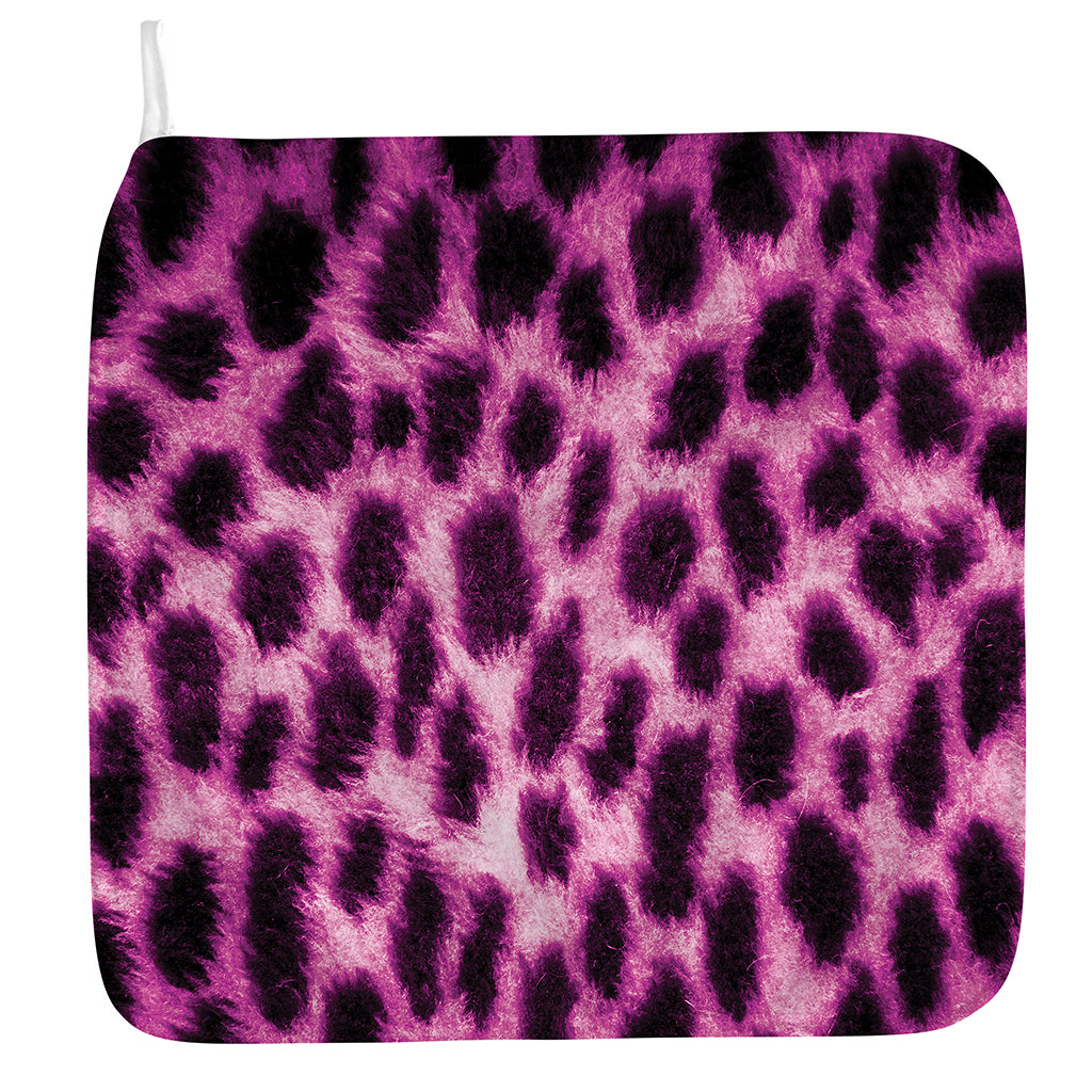 Hot Purple And Black Cheetah Print Hand Towel