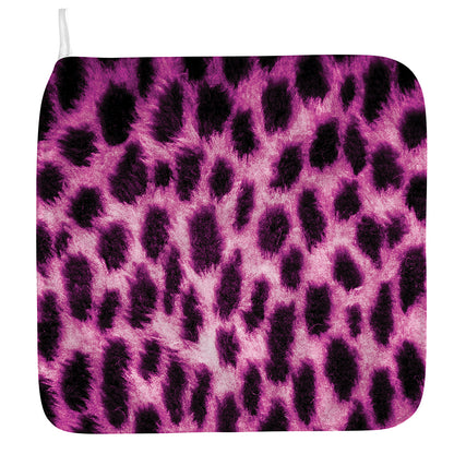 Hot Purple And Black Cheetah Print Hand Towel